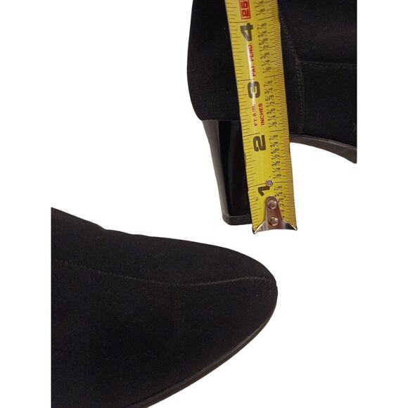 Stuart Weitzman Ankle Boots Neoprene Gore-Tex Sz 7 Black WATERPROOF Buckle Goth - Picture 16 of 16